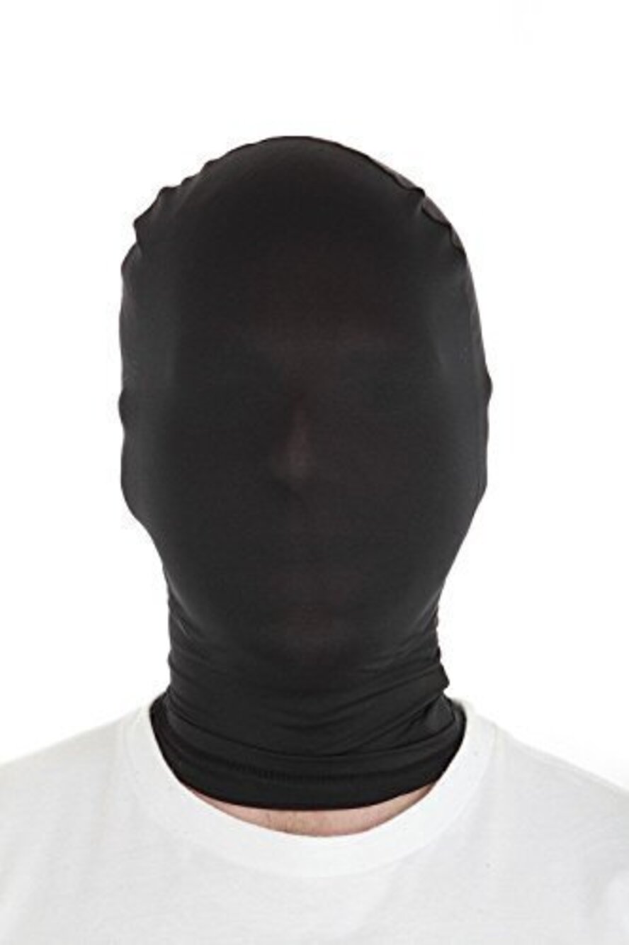 3672 Unisex Full Face Cover Zentai Hood Mask for Halloween Costume Black